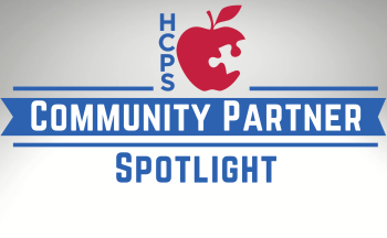 An image of text that says "HCPS Community Partner Spotlight."