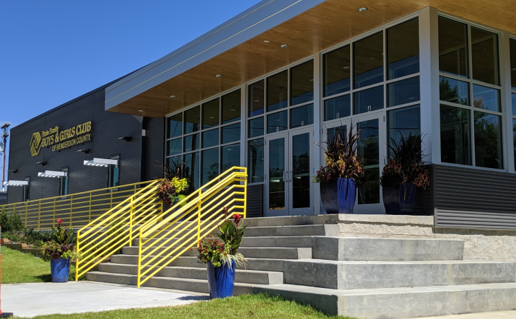 An exterior shot of the Boys and Girls Club of Henderson County.